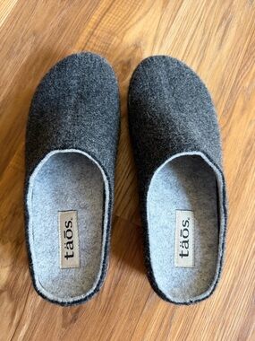 Taos Footwear Gray Wool Slip-On Mules